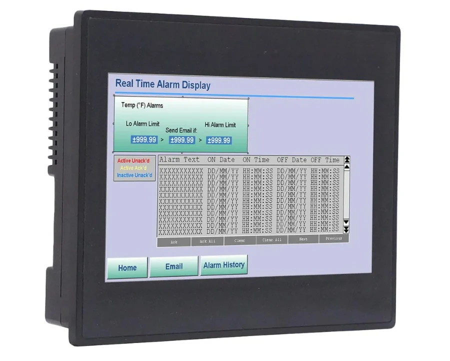 HMI PLC de 7,0 , ampliable, clase 1, clasificación de división 2, compatible con 3 módulos de I O, correo electrónico, acceso remoto VNC , MQTT, FTP, servidor web