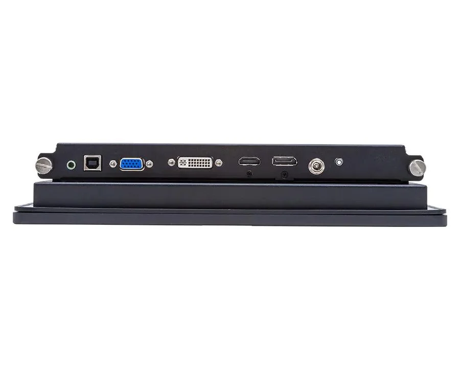 Monitor táctil industrial capacitivo de 10,4”, 1 entrada HDMI, 1 entrada VGA, 1 entrada DVI-D, 1 entrada DisplayPort