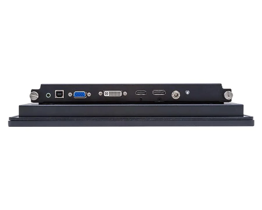Monitor táctil industrial capacitivo legible a la luz del sol alto brillo de 12,1 , 1000 nits, 1 entrada HDMI, 1 entrada VGA, 1 entrada DVI-D, 1 entrada DisplayPort