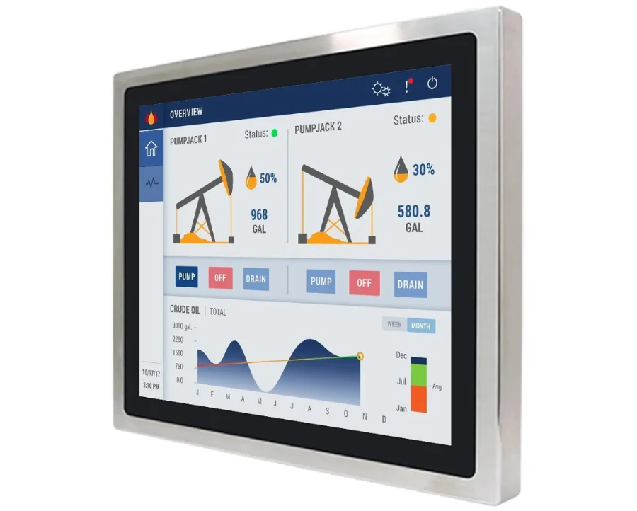 Monitor industrial C1D2 de 19,0 , acero inoxidable, temperatura amplia, 1000 nit