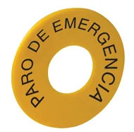 22mm Placas Leyenda Paro de emergencia